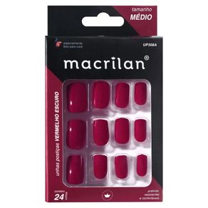 Unhas-Posticas-Tamanho-Medio-Vermelho-Escuro-Up308a-Macrilan
