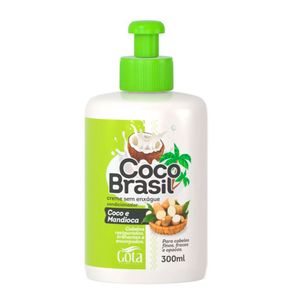 Creme-Para-Pentear-Gota-Dourada-Coco-Brasil-Coco-E-Mandioca-300ml