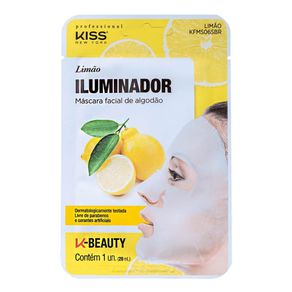 Mascara-Facial-Kiss-Ny-De-Algodao-Iluminadora-Limao