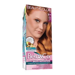 Coloracao-Bela-Cor-Sem-Amonia-Kit-Ruivo-Acobreado-Dourado-Beauty-Color-7.43