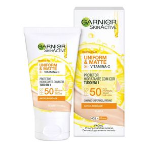 Protetor-Facial-Hidratante-Uniform---Matte-Clara-Fps50-Garnier-Skin-40g