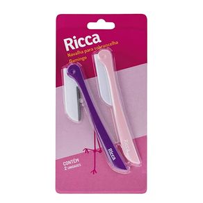 Navalha-Para-Sobrancelha-Flamingo-Ricca-2-Unidades