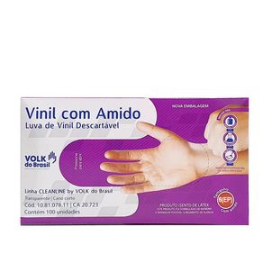 Luva-De-Vinil-Descartavel-Com-Amido-Extra-Pequena-Volk-Do-Brasil-100-Unidades