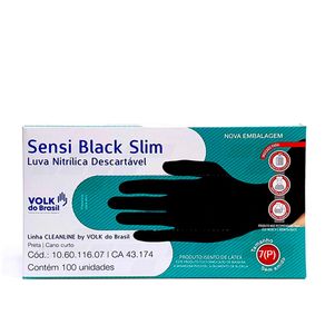 Luva-Nitrilica-Descartavel-Sensi-Black-Slim-Pequena-Volk-Do-Brasil-100-Unidades