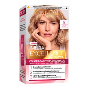 Kit-Coloracao-Imedia-Excellence-8-Louro-Claro-L’Oreal-Paris