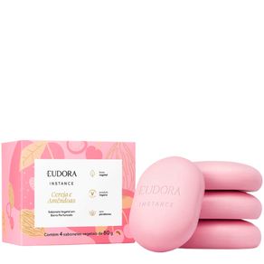 Kit-Sabonetes-Em-Barra-Cremoso-Cereja-E-Amendoas-Instance-Eudora-4-Unidades-80g