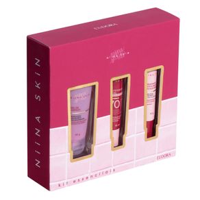 Kit-Essenciiais-Niina-Skin-Gel-De-Limpeza-30ml---Protetor-Solar-Facial-15ml---Hidratante-Matificante-15g-Niina-Secrets-Eudora