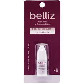 Cola-Unha-Belliz-5-1305---Adesivo-Para-Unhas-Posticas-Secagem-Rapida-E-Forte-Ideal-Para-Unhas-Decoradas-E-Manutencao.