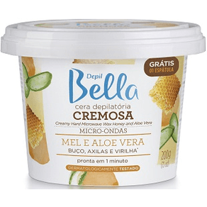 Cera-Depilatoria-Bella-Microondas-Mel-200g---Eficaz-E-Pratica-Para-Depilacao.